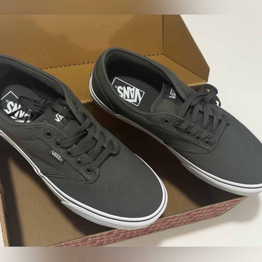 Vans Dark Gray and White Classic Sneakers